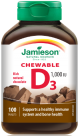 Jamieson vitaminas D, kramtomasis 1,000 IU, 100 tab