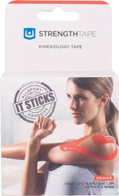 IRONMAN STRENGTHTAPE kineziologiniai teipai, raudona spalva, 5 m