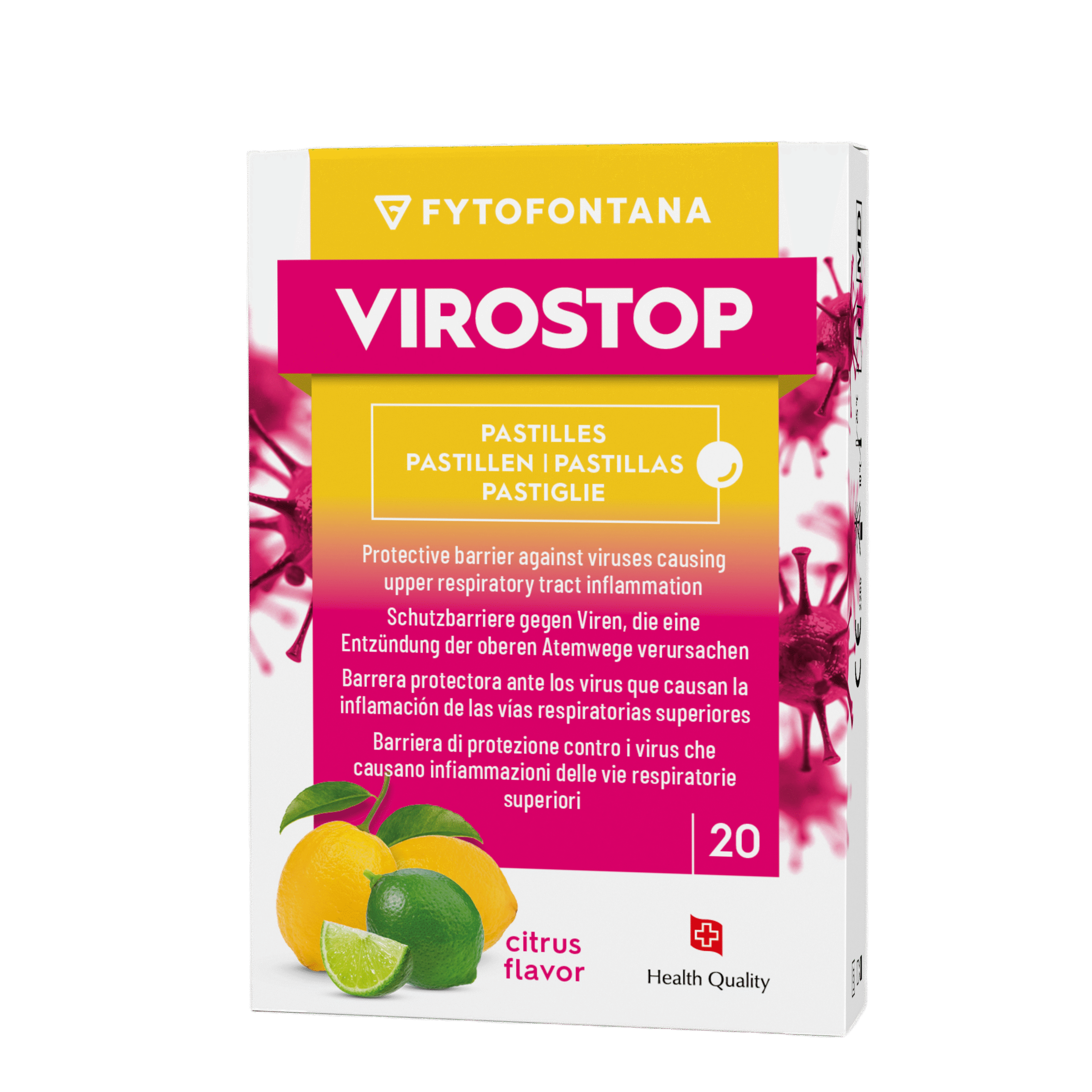FYTOFONTANA VIROSTOP, citrinų skonio pastilės, N20