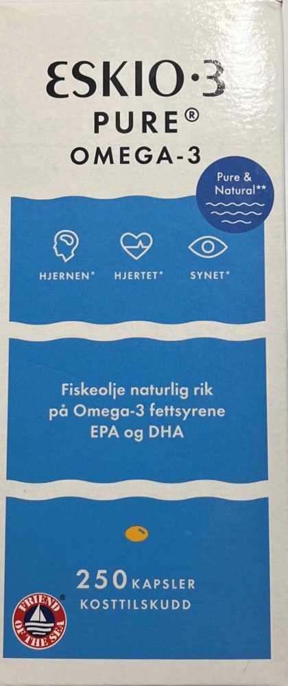 Žuvų taukai ESKIO-3 OMEGA-3, kapsulės N250
