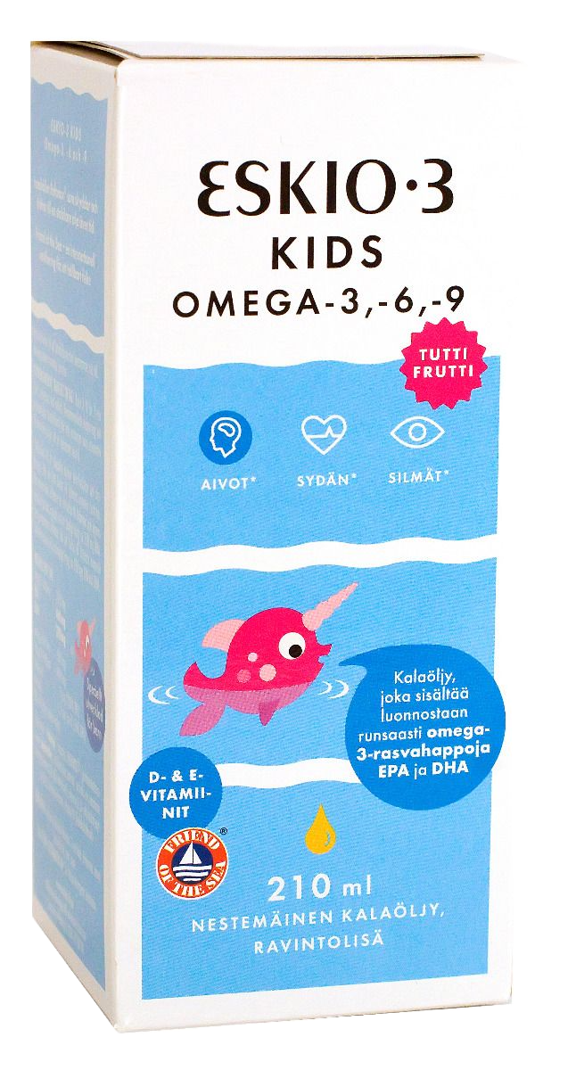Žuvų taukai ESKIO-3 KIDS, 210 ml