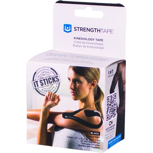 IRONMAN STRENGTHTAPE kineziologiniai teipai, juoda spalva, 5 m