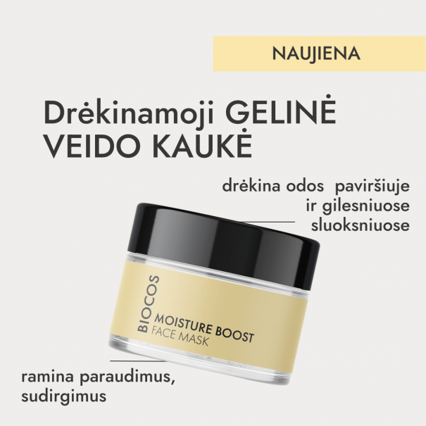 Intensyviai drėkinanti gelinė veido kaukė MOISTURE BOOST - Image 2