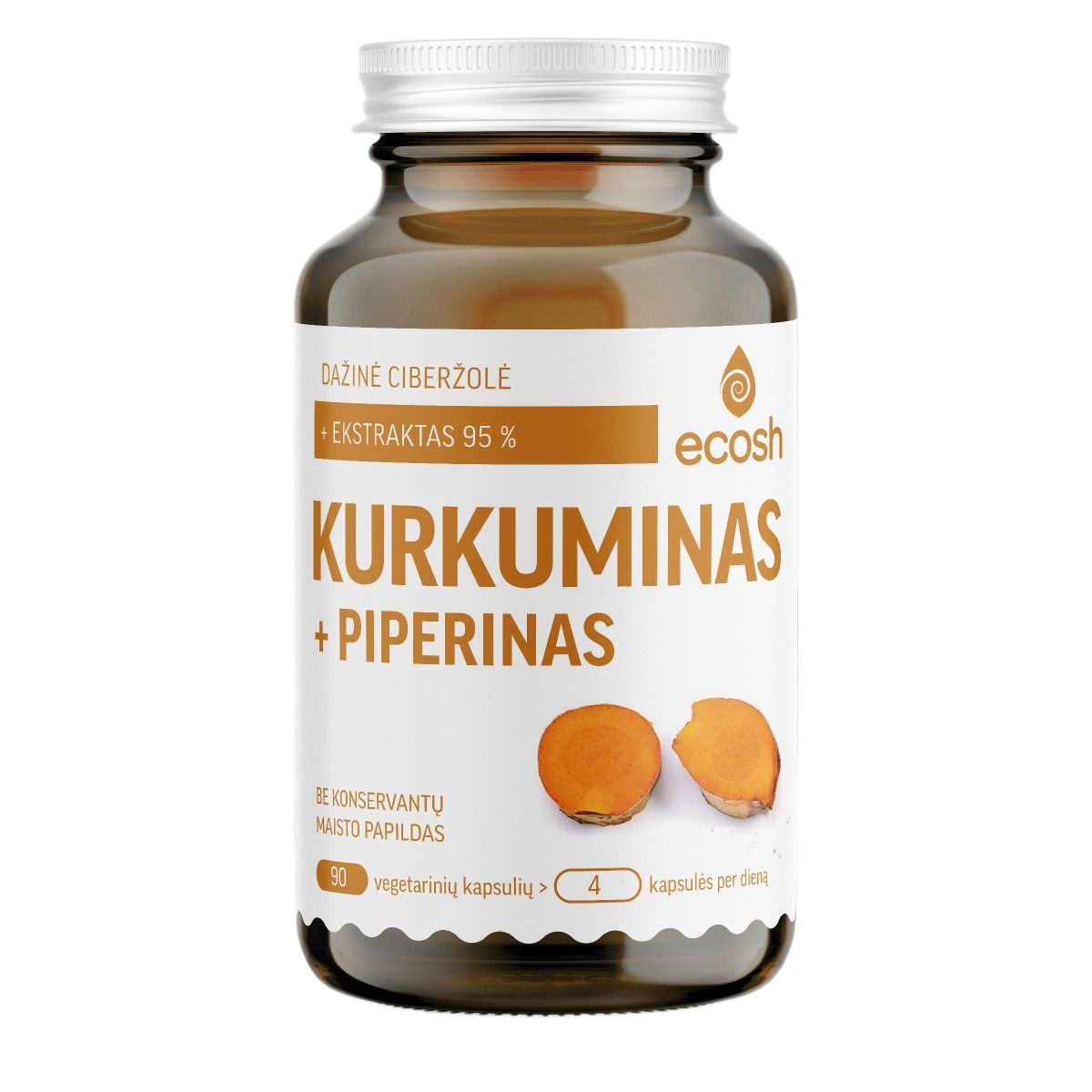 ECOSH Kurkuminas su BCM-95® ekstraktu, 90 kapsulių