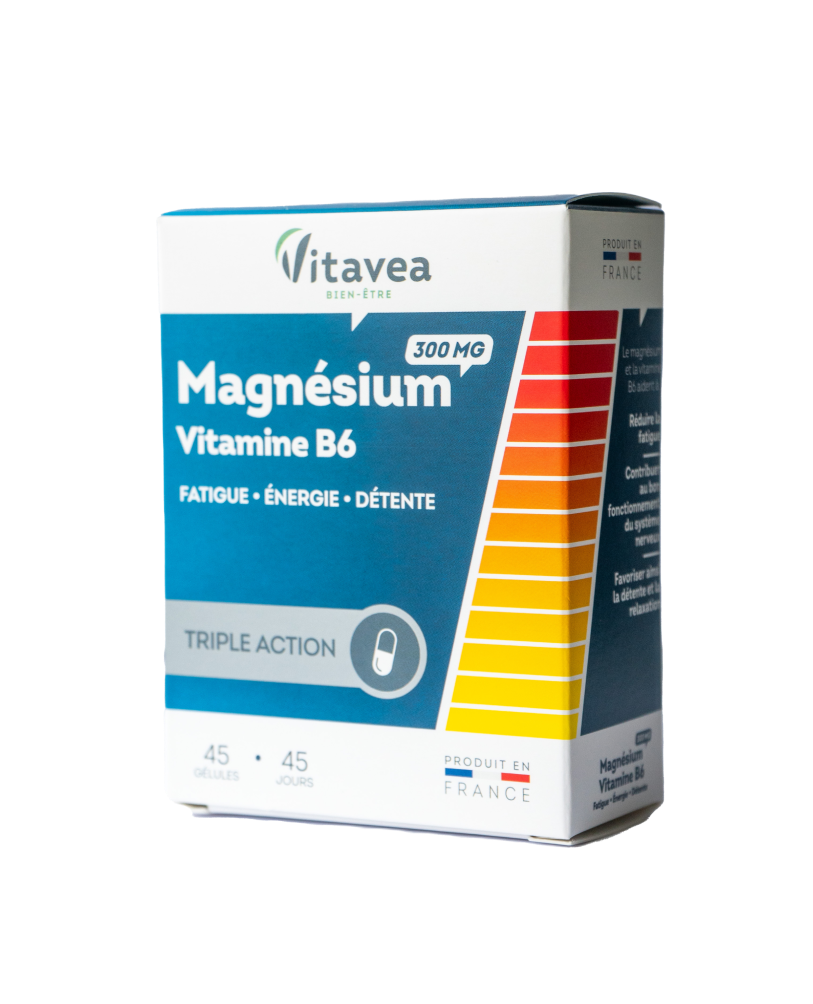 VITAVEA Magnis + vitaminas B6, 45 kapsulės