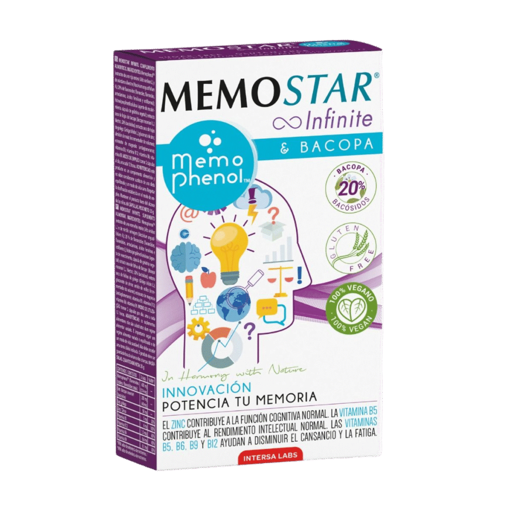 MEMOSTAR® INFINITE N60, papildai atminčiai ir smegenims