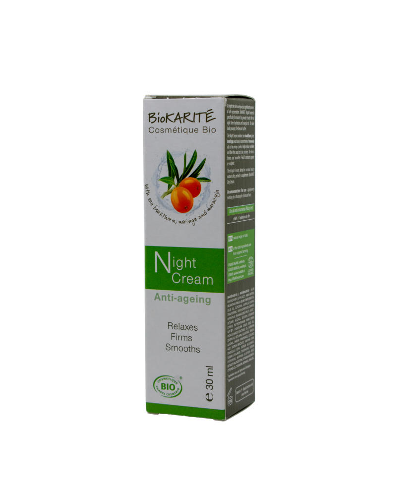 Naktinis kremas BioKARITE, ekologiškas, 30 ml