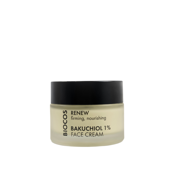 Naktinis regeneruojamasis veido kremas su bakučioliu ir peptidais