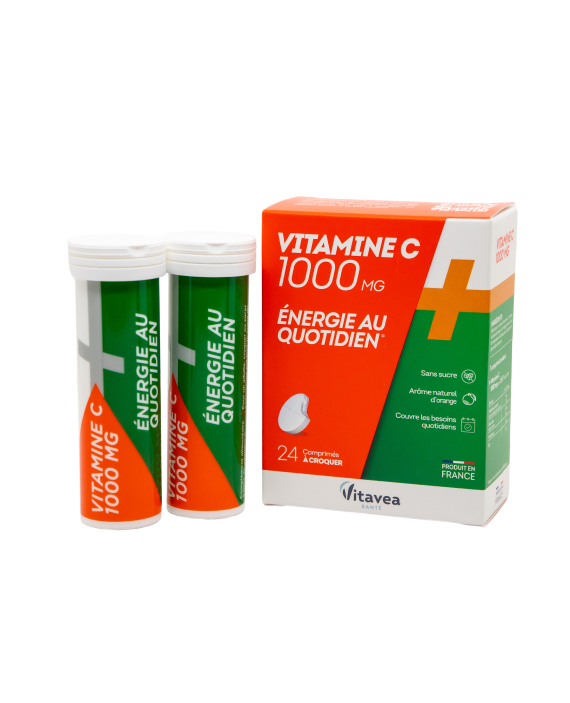 VITAVEA vitaminas C 1000 mg, 24 kramtomos tabletės