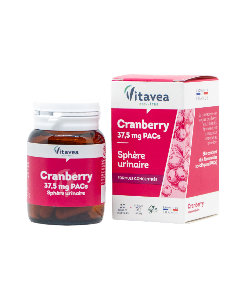 VITAVEA Cranberry 37,5 mg PAC spanguolės šlapinimosi patogumui
