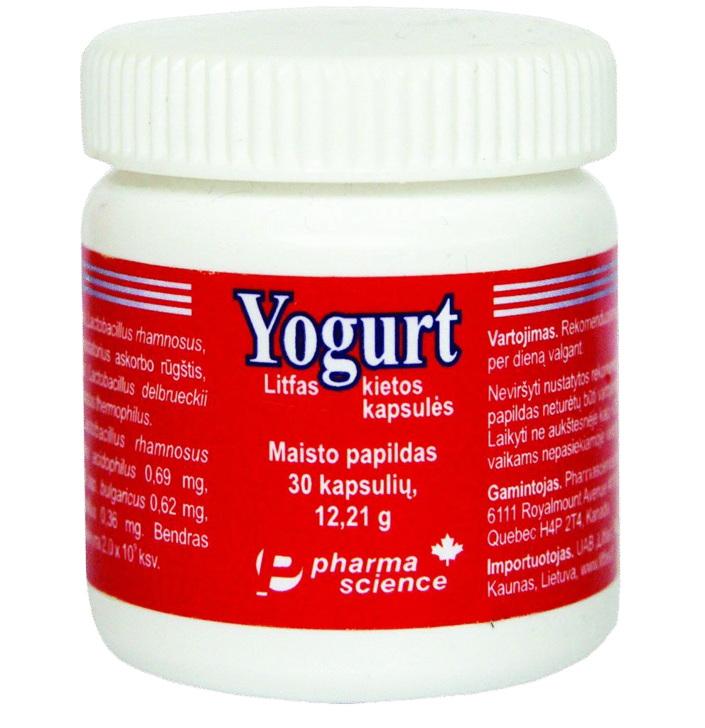Yogurt Litfas kietos kapsulės, N30