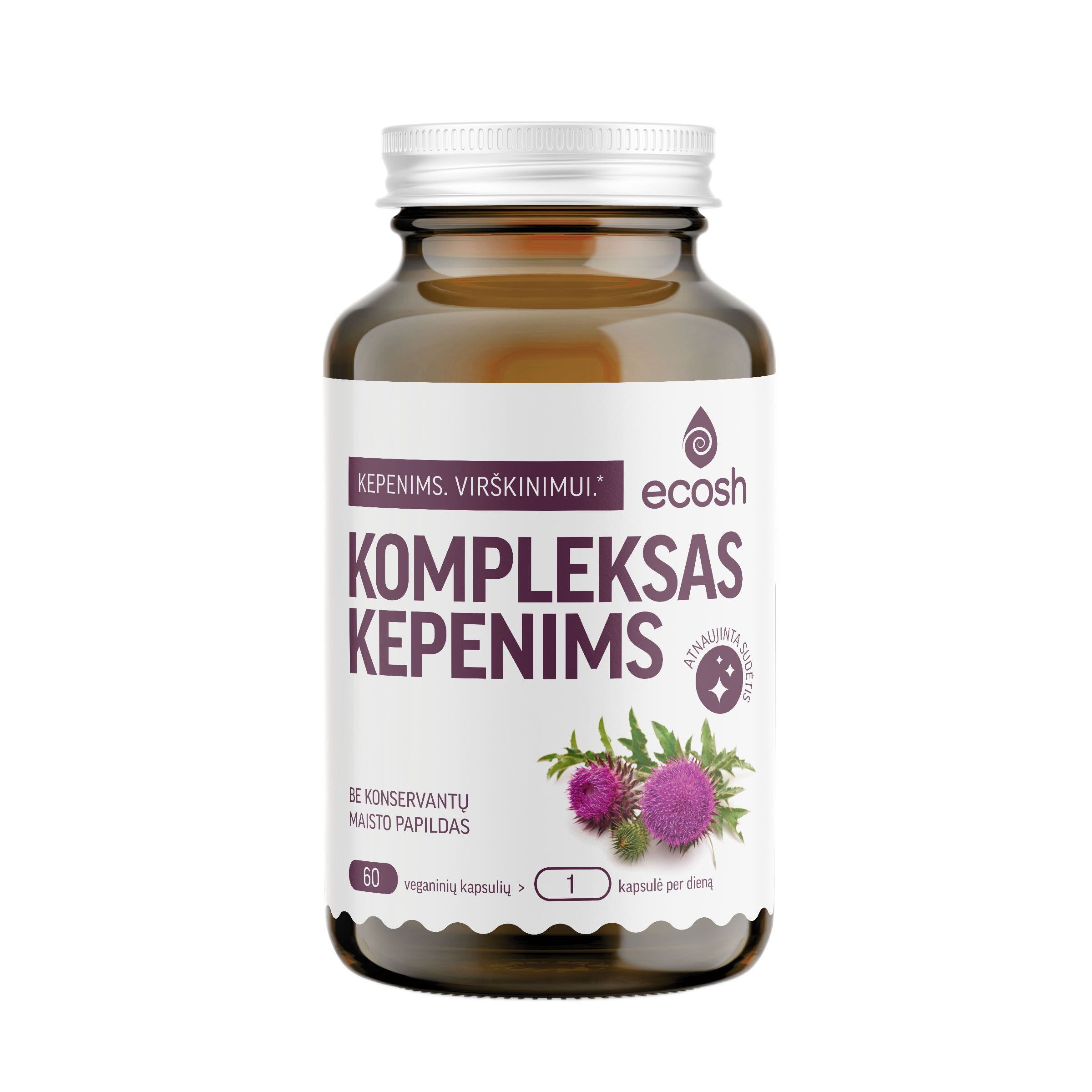 ECOSH Kompleksas kepenims, 60 kapsulių