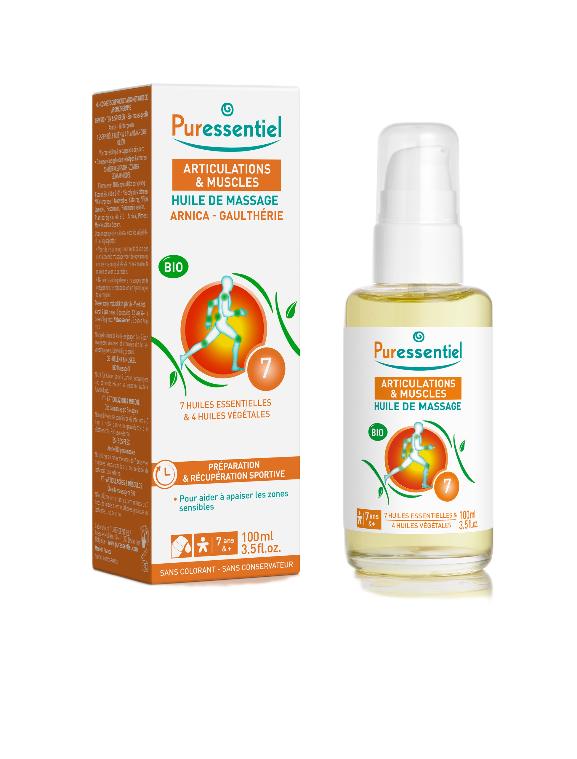 Puressentiel MUSCLES & JOINTS masažinis aliejus raumenims ir sąnariams, 100 ml