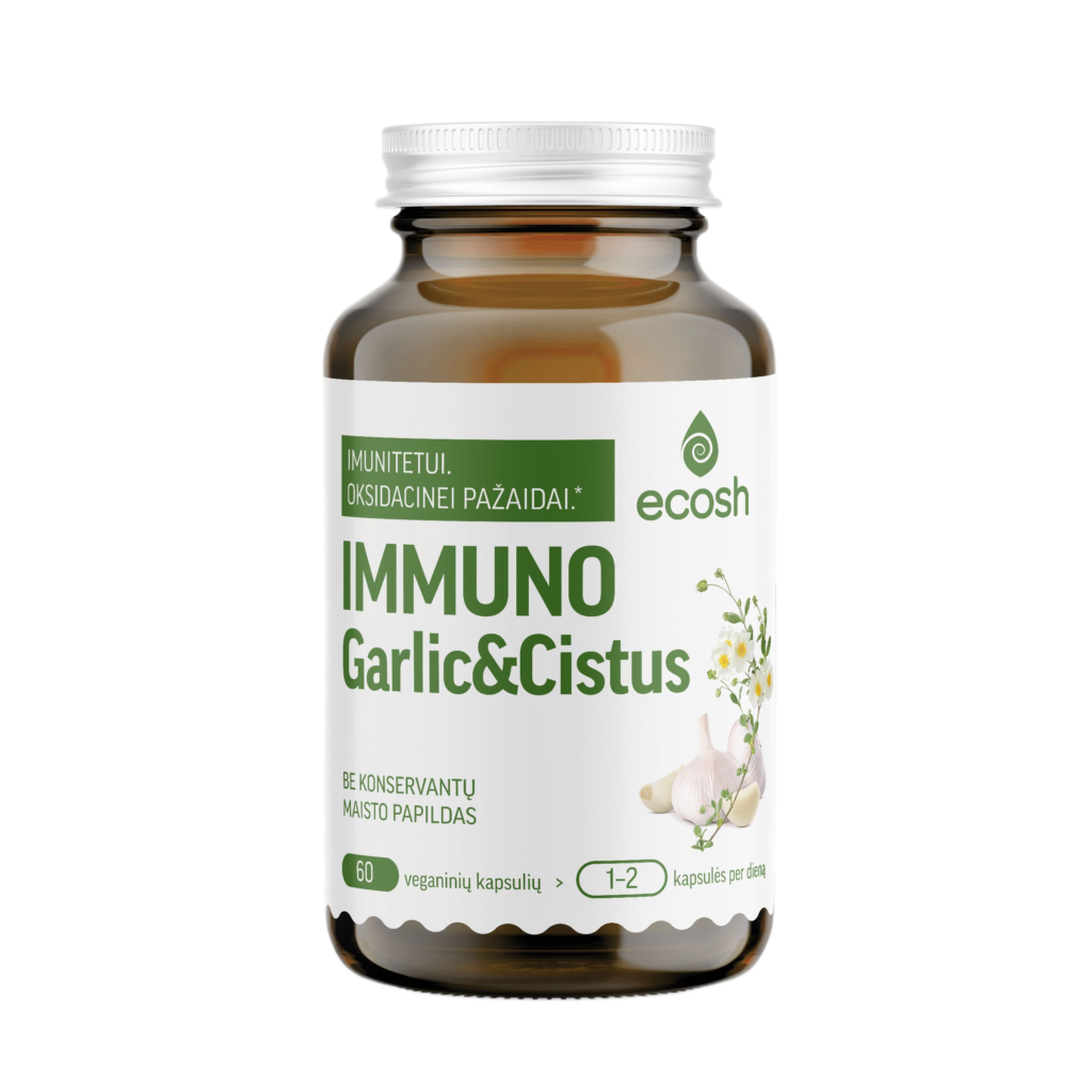 ECOSH Immuno Garlic&Cistus, 60 kapsulių