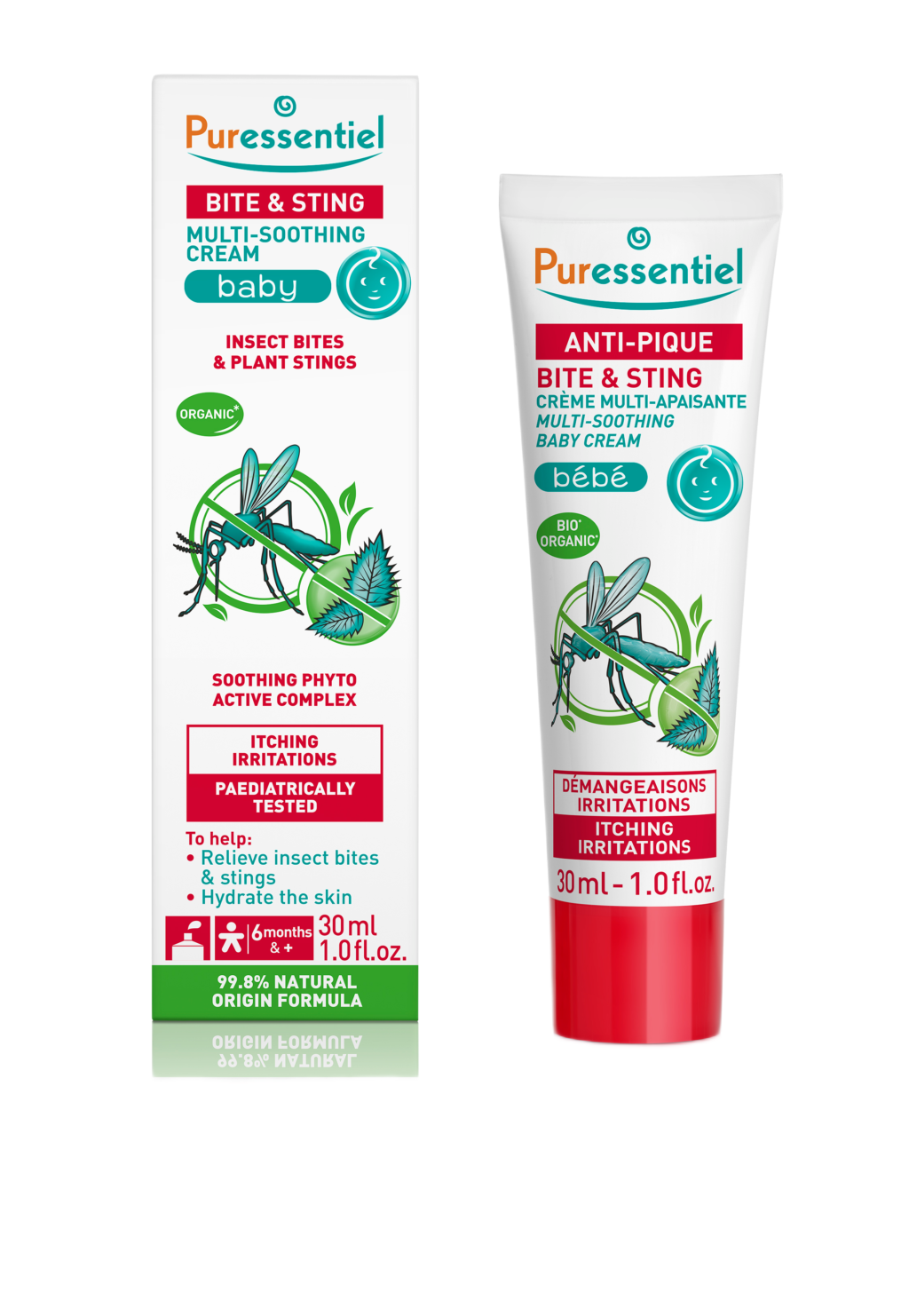 Puressentiel BITE & STING raminamasis daugiafunkcinis kremas kūdikiams po vabzdžių įkandimo, 30 ml